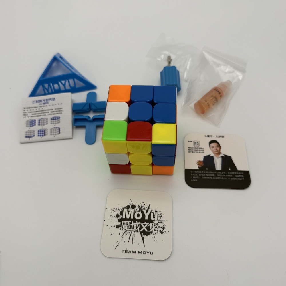 MoYu RS3M 3x3 Magnetic Speed Cube Stickerless Puzzle w Box Accessories